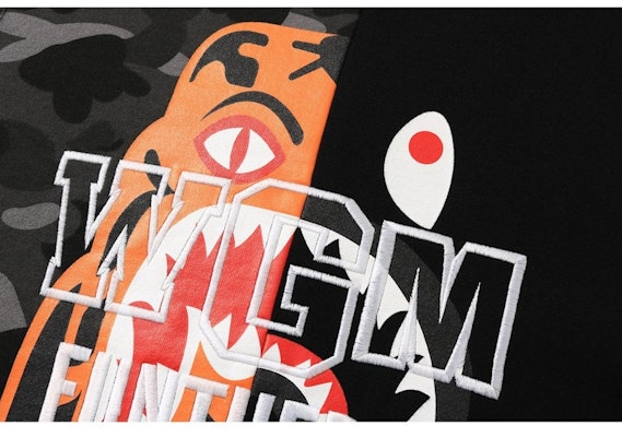 Bape Color Camo Tiger Shark Crewneck Hitam Lookbook Bape Color Camo Tiger Shark Crewneck Hitam