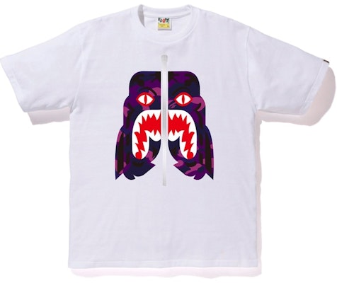Bape Color Camo Tiger Tee White Purple Buy Bape Color Camo Tiger Tee White Purple