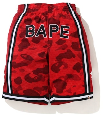 BAPE Color Camo Wide Basketball Shorts Red Buy BAPE Color Camo Wide Basketball Shorts Red