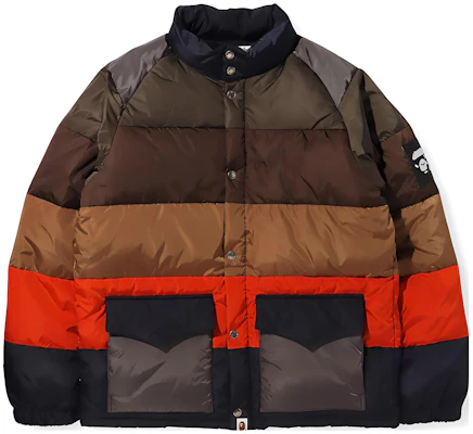 BAPE Jaket Lengan Panjang Warna Blok Kolar Berdiri Coklat 1H80-141-001 Buy BAPE Jaket Lengan Panjang Warna Blok Kolar Berdiri Coklat 1H80-141-001