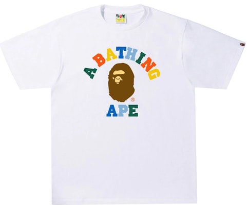 BAPE Kaos College Warna (SS22) Putih Buy BAPE Kaos College Warna (SS22) Putih