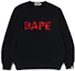 Lookbook BAPE 圓領LOGO長袖套頭衫休閒上衣 0ZXSWM113007K