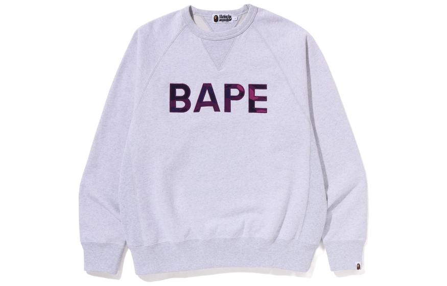 Shop BAPE 圓領LOGO長袖套頭衫休閒上衣 0ZXSWM113007K