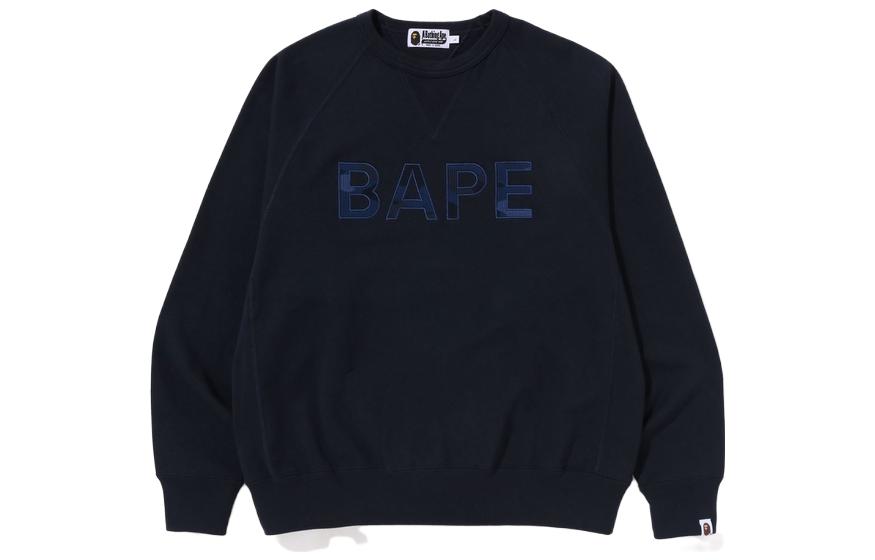 Purchase BAPE 圓領LOGO長袖套頭衫休閒上衣 0ZXSWM113007K