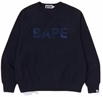 Purchase BAPE 圓領LOGO長袖套頭衫休閒上衣 0ZXSWM113007K
