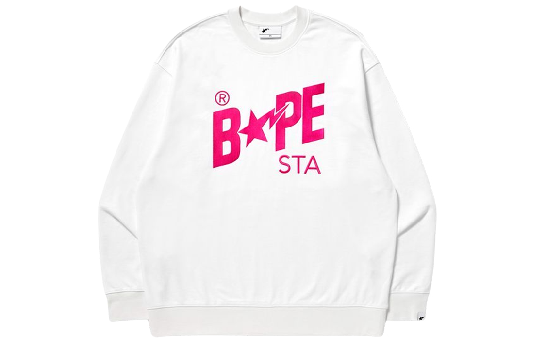 BAPE Crewneck Sweatshirt Star Logo Embroidery and Print Design OBSSWBA0001GGRX