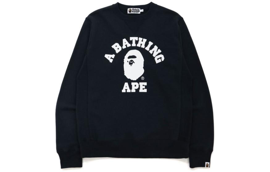BAPE Crewneck Sweatshirt with Logo Print Long Sleeves 0ZXSWM113010H