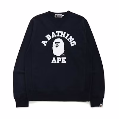 BAPE Crewneck Sweatshirt with Logo Print Long Sleeves 0ZXSWM113010H