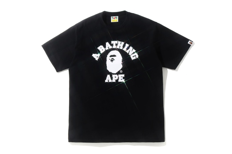 BAPE Crystal Stone College Tee Black/Clear