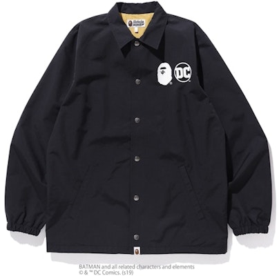 Bape DC Coach Jacket Black Buy Bape DC Coach Jacket Black
