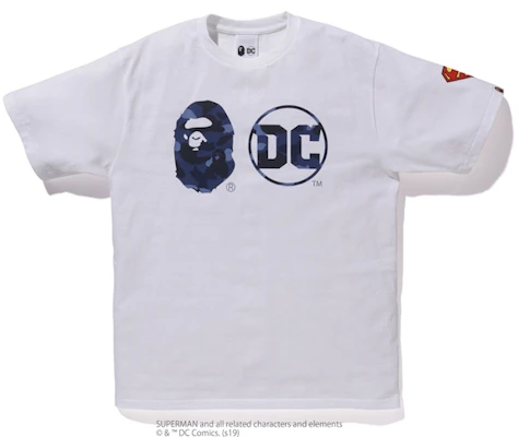 Bape DC Kaos Putih Navy Buy Bape DC Kaos Putih Navy