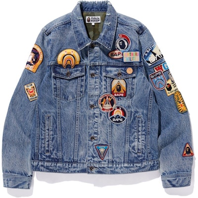Bape Denim Jacket Indigo Buy Bape Denim Jacket Indigo