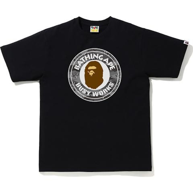 Buy BAPE 沙漠迷彩 Busy Works T恤 黑色/黑色