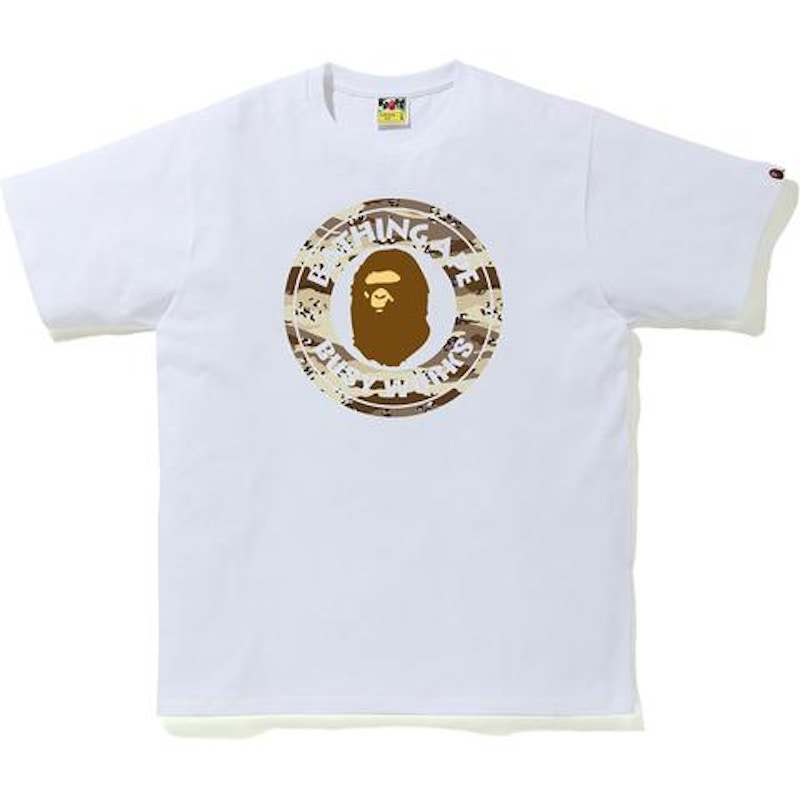 BAPE Desert Camo Busy Works Tee White/Beige