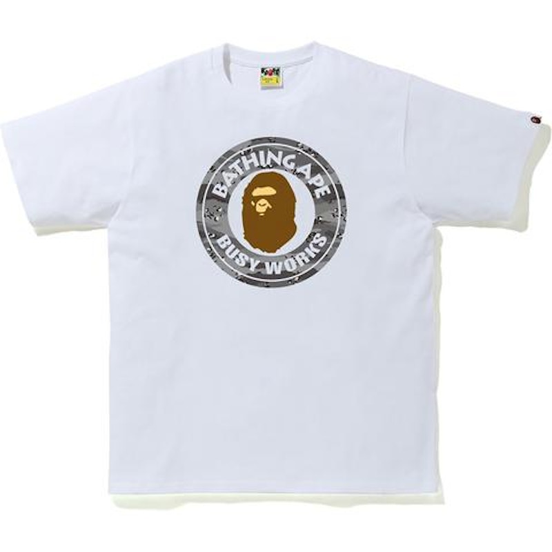 BAPE Desert Camo Busy Works Tee White/Black