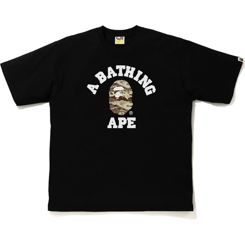 Buy BAPE Desert Camo College Relaxed Tee Hitam/Beige