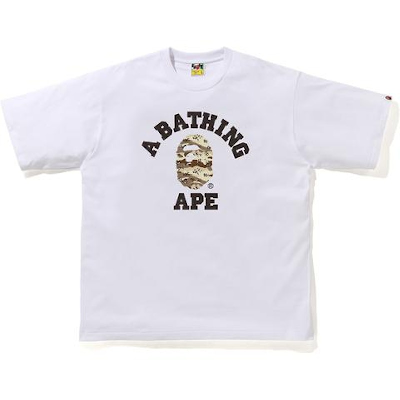 Buy 베이프 데저트 카모 컬리지 릴렉스 티셔츠 (화이트/베이지) 
