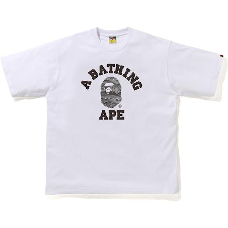 BAPE Desert Camo College Relaxed Tee White/Black