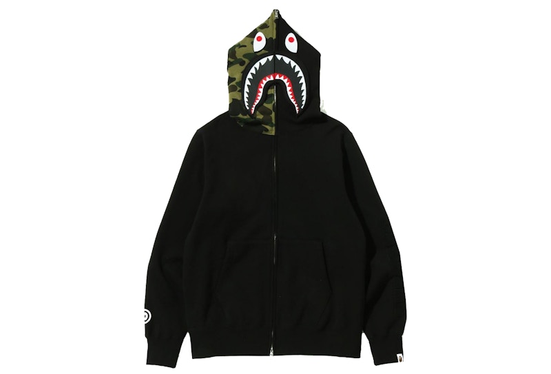BAPE Detatchable Shark Full Zip Hoodie 'Black'