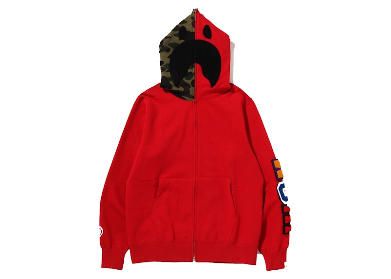 Order Hoodie BAPE Detachable Shark Full Zip 'Merah'