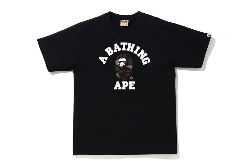 Buy BAPE Digital Camo College Tee Hitam/Hitam