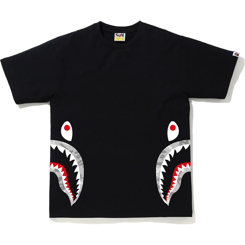 Buy BAPE Digital Camo Side Shark Tee Tee Black/Gray