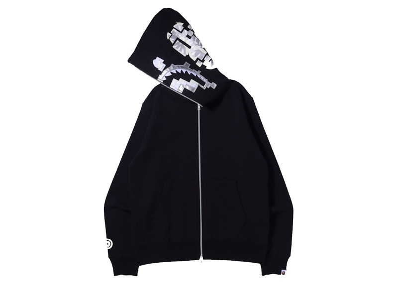 Order Sudadera con Capucha BAPE Digital Shark Cremallera Completa 'Negra'