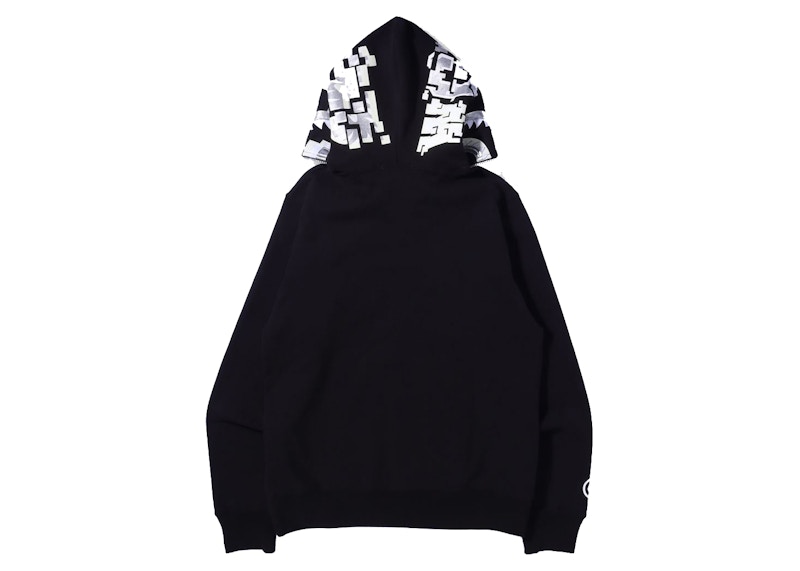 Lookbook Sudadera con Capucha BAPE Digital Shark Cremallera Completa 'Negra'