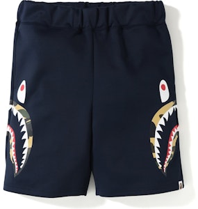 Bape 双针鲨鱼侧边短裤 海军蓝 Buy Bape 双针鲨鱼侧边短裤 海军蓝