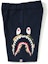 Order Bape Double Knit Side Shark Shorts Navy
