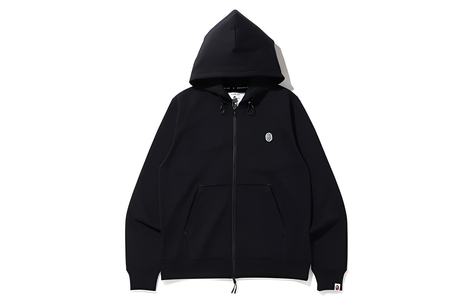 BAPE Double Knit Wide Zip Hoodie Ape Emblem Unisex Sweatshirt Jacket 0ZXSWM115008E
