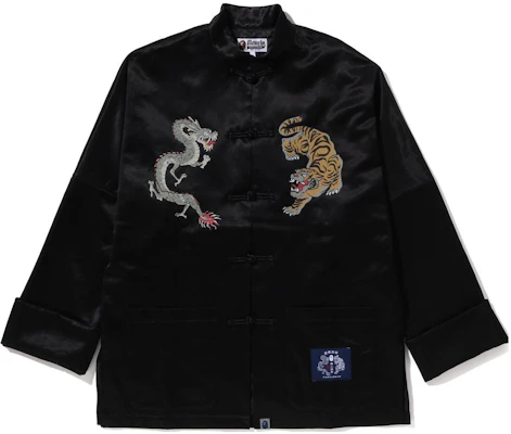 BAPE Jaket Hitam Naga Cetakan Lengan Panjang Outerwear 1J30-140-012 Buy BAPE Jaket Hitam Naga Cetakan Lengan Panjang Outerwear 1J30-140-012