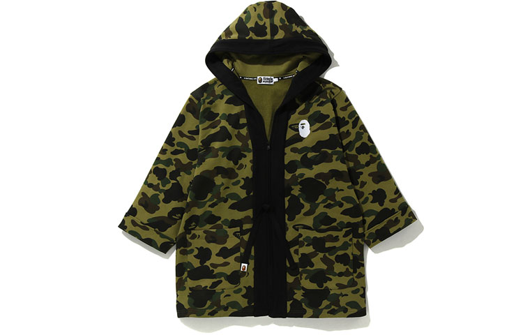 BAPE Embroidered Camo Pattern Hooded Jacket for Men 0ZXJKM115022D