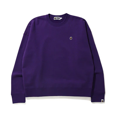 BAPE Embroidered Logo Solid Color Long Sleeve Sweatshirt 0ZXSWM113014F