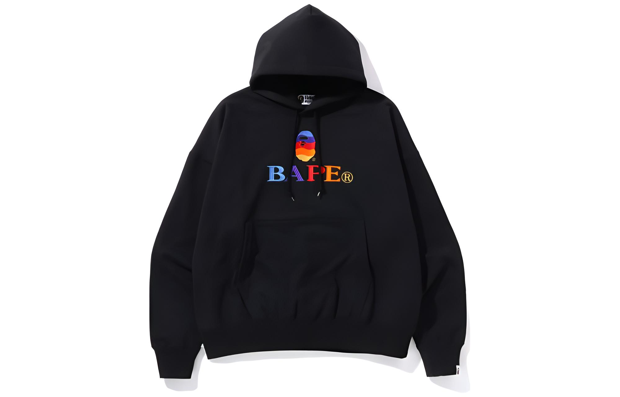 BAPE Embroidery Logo Loose Fit Pullover Hoodie Unisex. 1H70-114-004