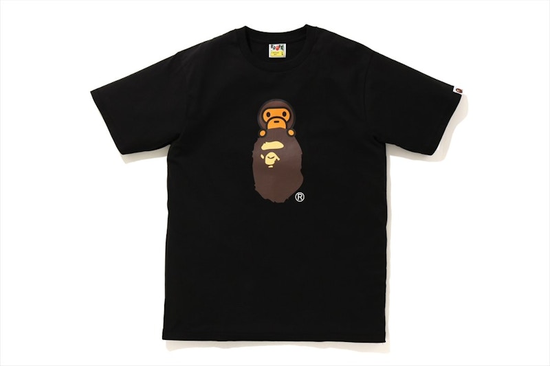 BAPE Family Bag Milo On Apehead T-Shirt Black