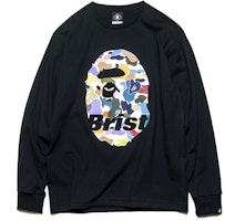 Bape FCRB Ape Head LS Tee Black Bape FCRB Ape Head LS Tee Black