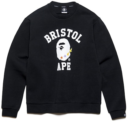 Bape FCRB College Crewneck Black Buy Bape FCRB College Crewneck Black