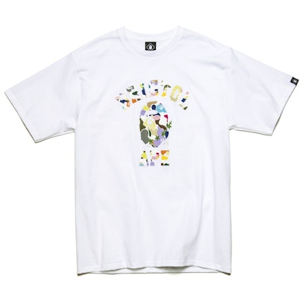 Bape FCRB 多色迷彩學院風白色T恤 Buy Bape FCRB 多色迷彩學院風白色T恤