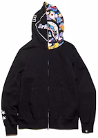 Bape FCRB Shark Full Zip Hoodie Black Bape FCRB Shark Full Zip Hoodie Black