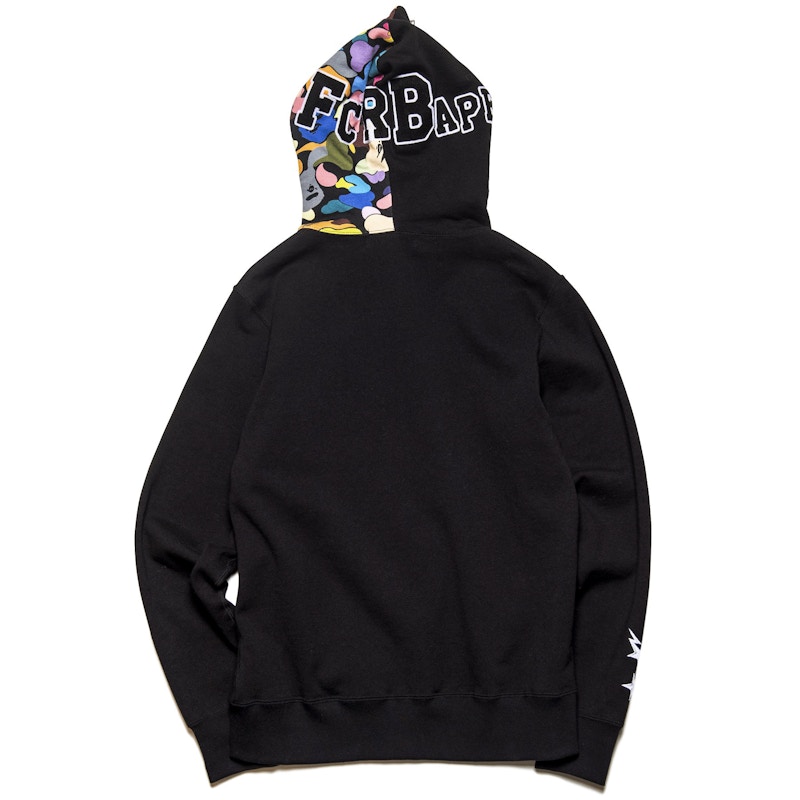 Order Bape FCRB Hoodie Zip Penuh Jerung Hitam