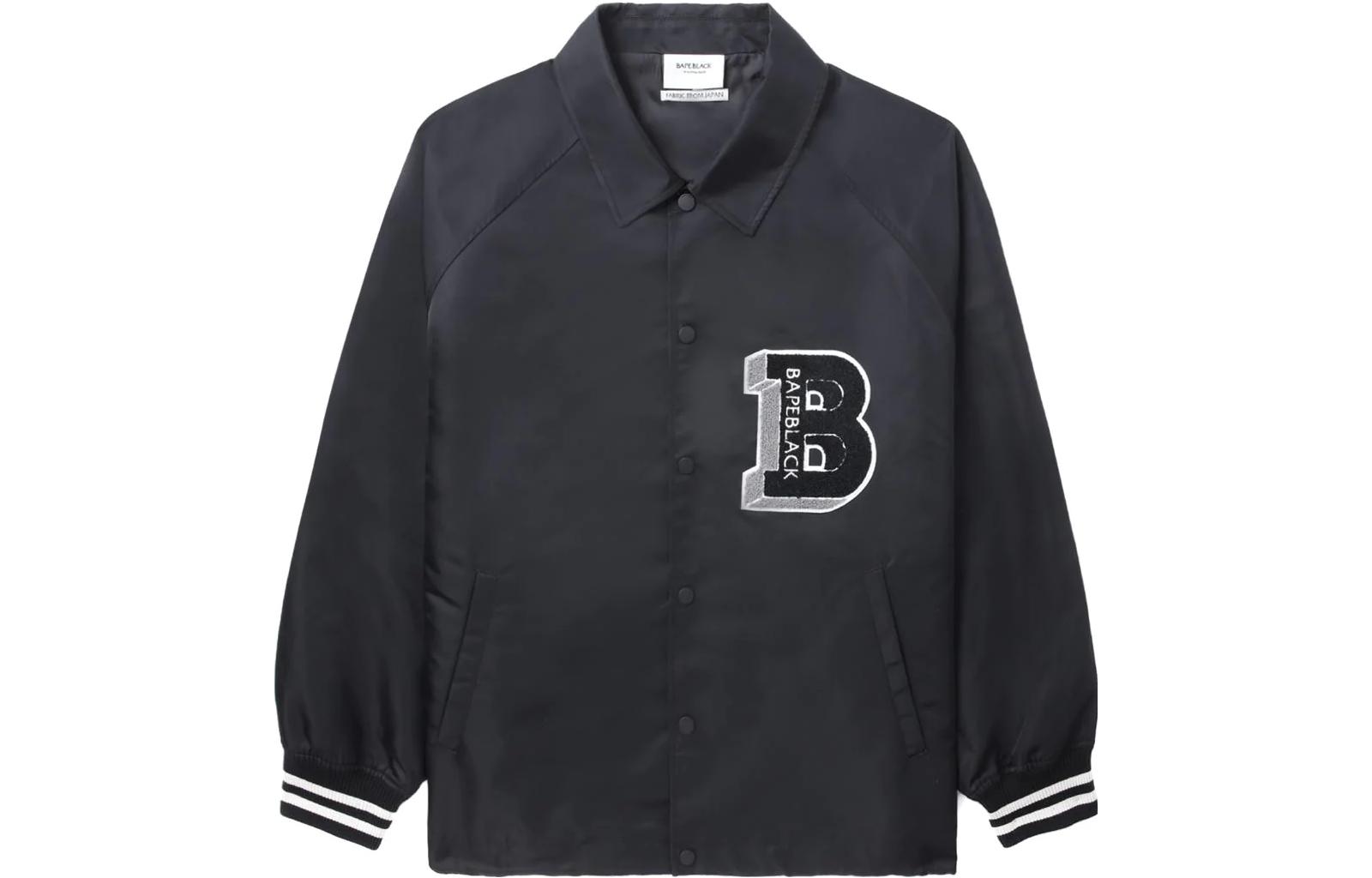 BAPE Fitted Logo Collared Button-Up Long Sleeve Jacket 1J20-140-005