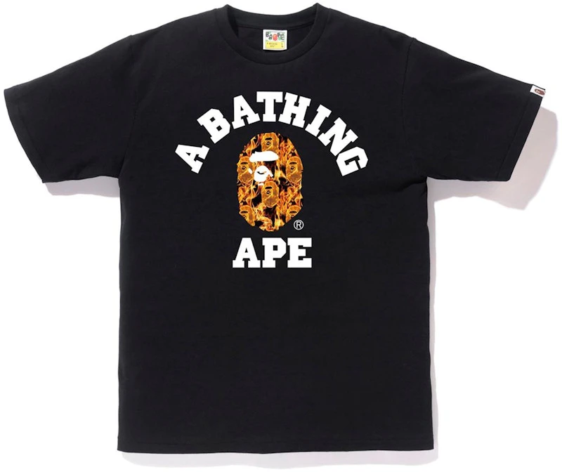 bape-flame-college-tee-black-orange
