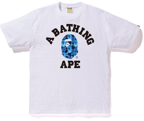 A BATHING APE®️ 炎カレッジTシャツ 白/青
Buy A BATHING APE®️ 炎カレッジTシャツ 白/青