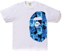 BAPE Flame Side Big Ape Head Tee White/Blue