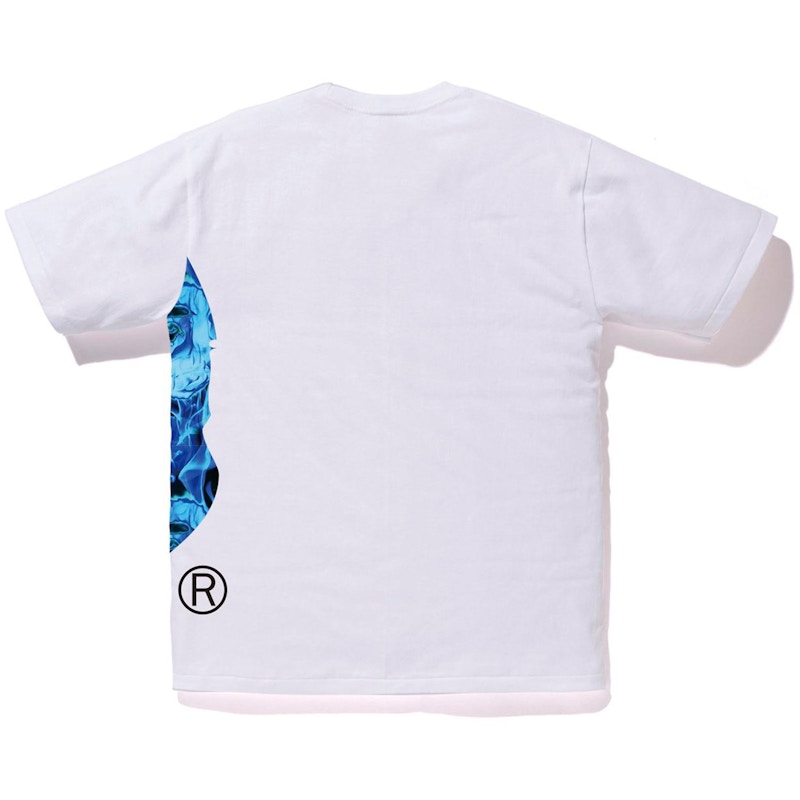 Order BAPE 火焰側大猿頭T恤 白/藍