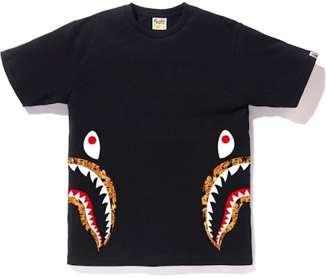 Camiseta BAPE Flame Side Shark Negro/Naranja Buy Camiseta BAPE Flame Side Shark Negro/Naranja