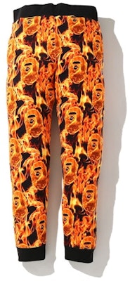 BAPE Flame Slim Sweatpants Orange Buy BAPE Flame Slim Sweatpants Orange