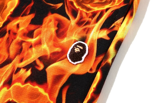 BAPE Flame Slim Sweatpants Orange Order BAPE Flame Slim Sweatpants Orange