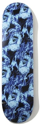 BAPE Flame Wide Ape Head Skateboard Deck Blue Buy BAPE Flame Wide Ape Head Skateboard Deck Blue